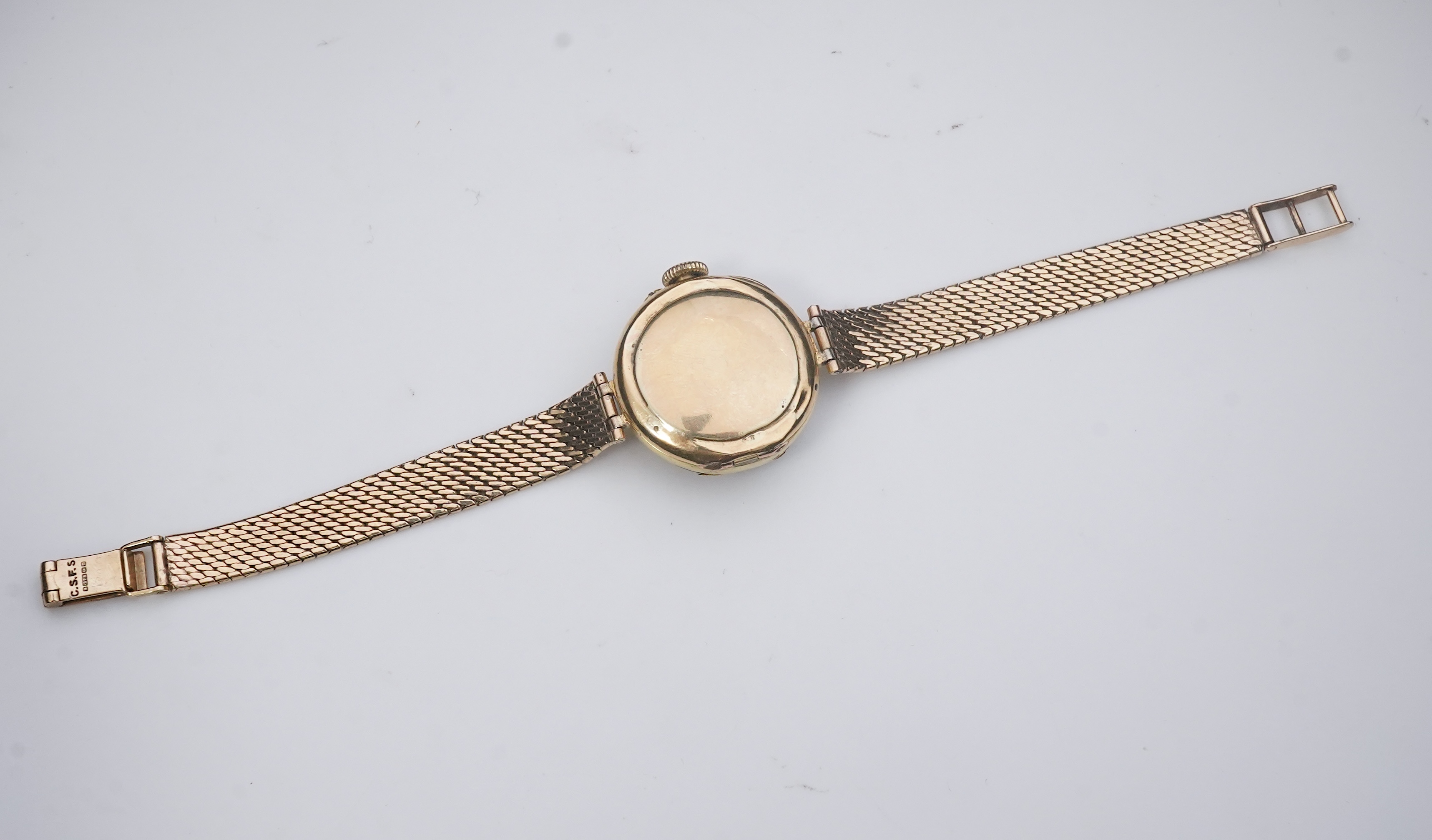 A lady's 9ct gold and diamond cocktail watch, early 20th century and later